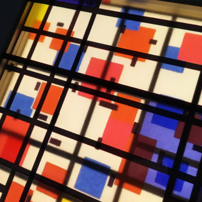 Mondrian Mashup - Multiple Print Depth Effect - 11x9 Led Lightbox by Mini-Cinema (Detail3)